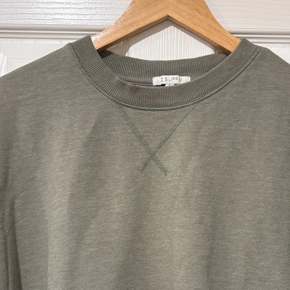 Z Supply Olive Green Sweatshirt - Picture 3 of 6